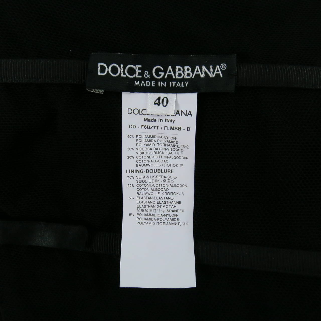 DOLCE & GABBANA Size 6 Black Lace Cocktail Dress 6