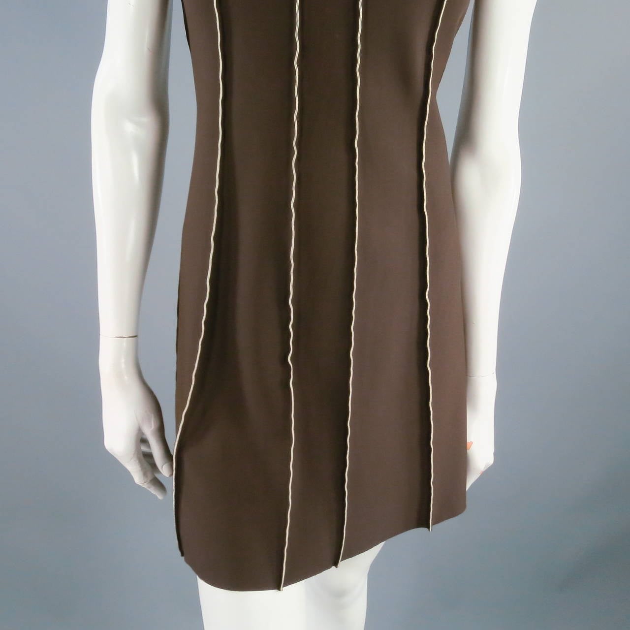 1999's CHANEL Size 10 Brown Nylon / spandex Dress 2