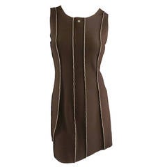1999's CHANEL Size 10 Brown Nylon / spandex Dress