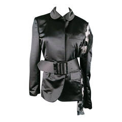 COMME des GARCONS Size L Black Wool / Silk Jacket