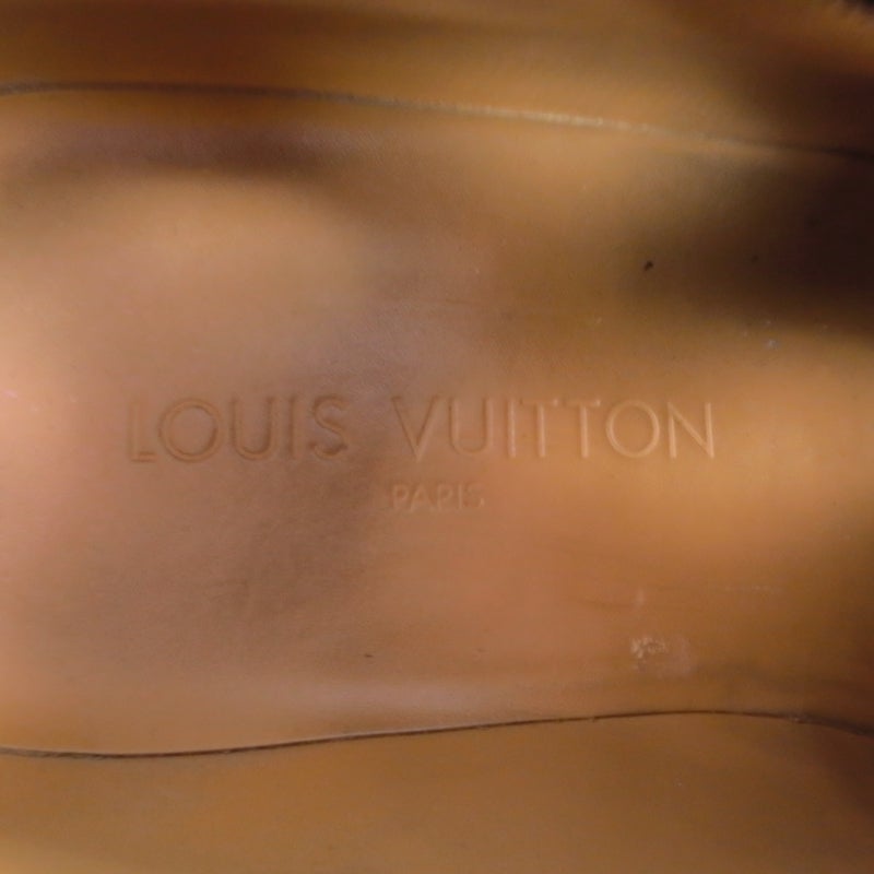 LOUIS VUITTON Size 10.5 Black Leather Wingtip Lace Up 2
