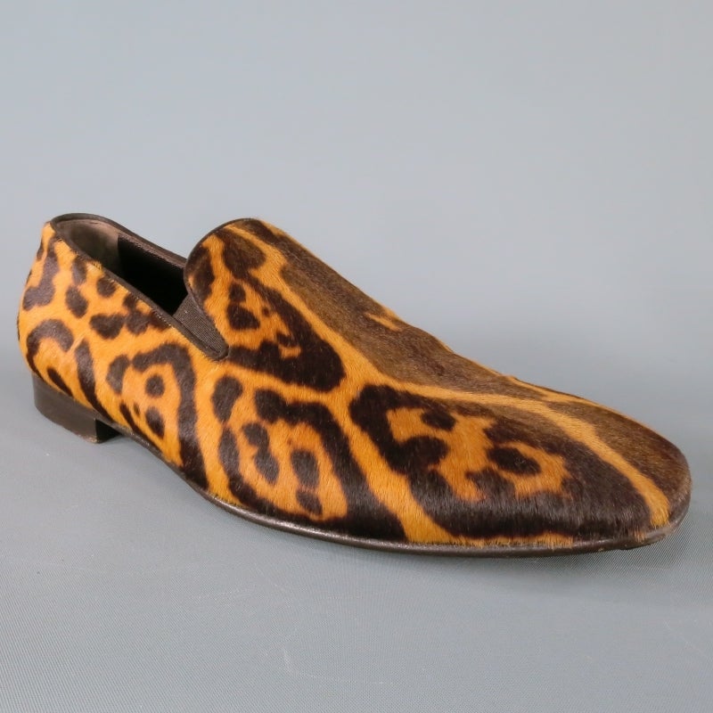 ysl leopard loafers