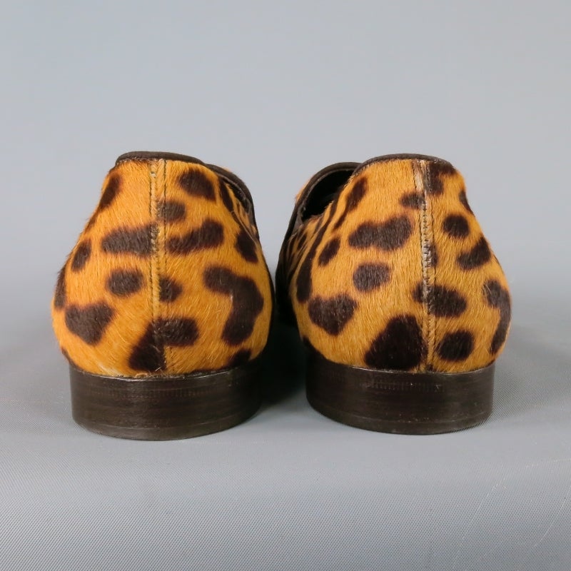 saint laurent leopard loafers