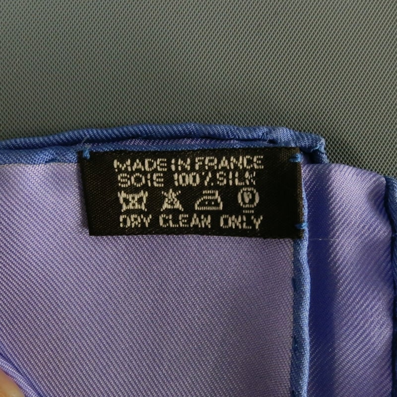 HERMES -Mexique- Purple Silk Scarf 1