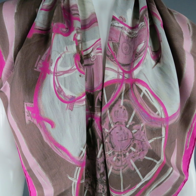 hermes scarf pink