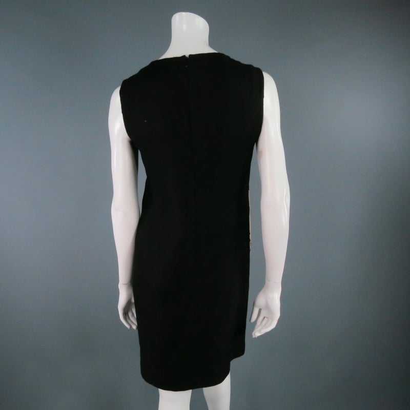 Women's GIAMBATTISTA VALLI Size 6 Leopard Color Block Shift Dress