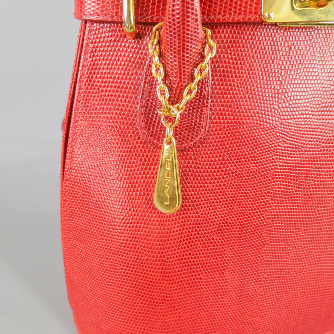 sac lancel rouge vintage
