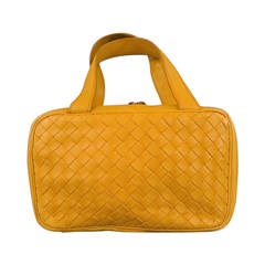 Vintage BOTTEGA VENETA Yellow Leather Mini Handbag