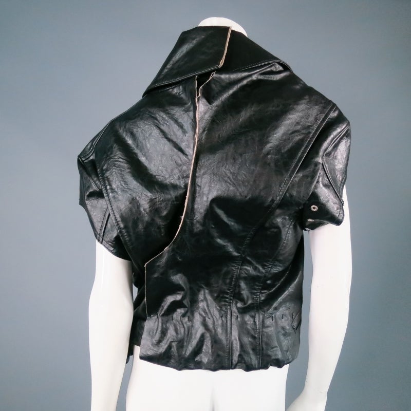 Women's JUNYA WATANABE Avante Garde Shifted Convertable Drape Biker Vest