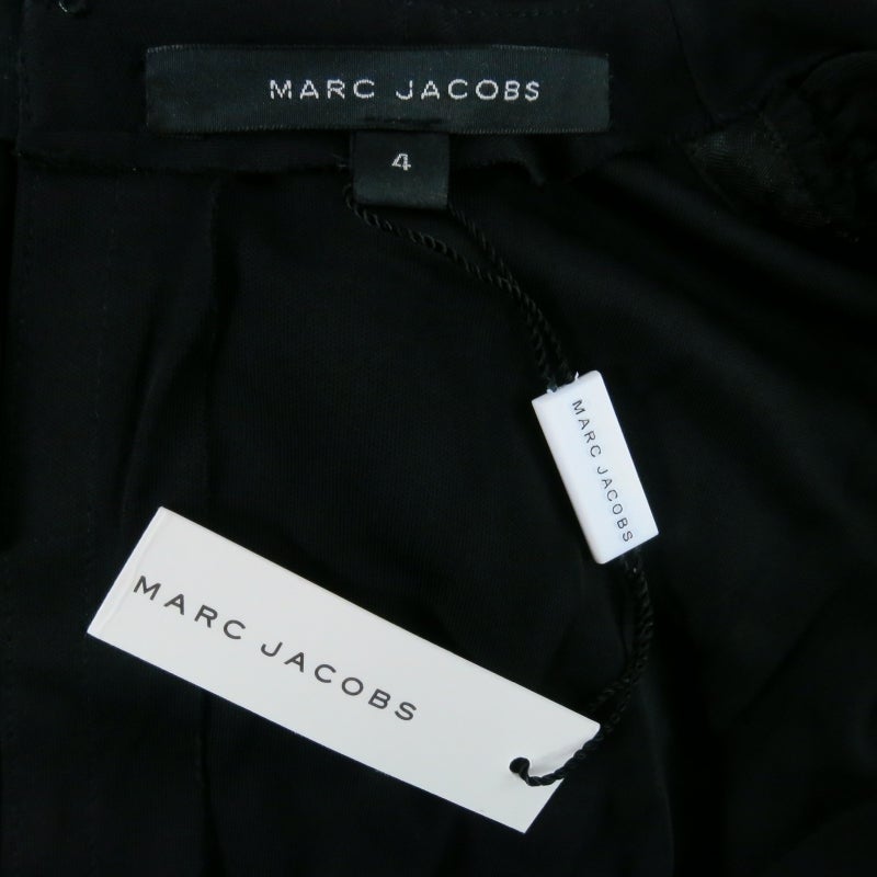 MARC JACOBS Size 4 Black Rayon Metallic Stitch Maxi Dress Gown 5