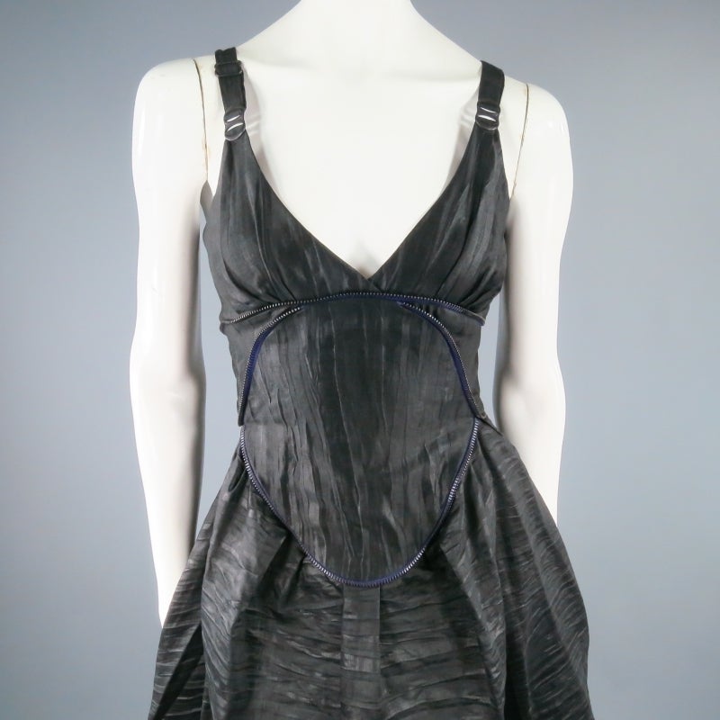 Two Pcs Zipper Dress - Cosa Nostra Size M Black Textured Silk Blend 2 Pc Zip two pcs zipper dress cosa nostra size m black textured silk blend 2 pc zip