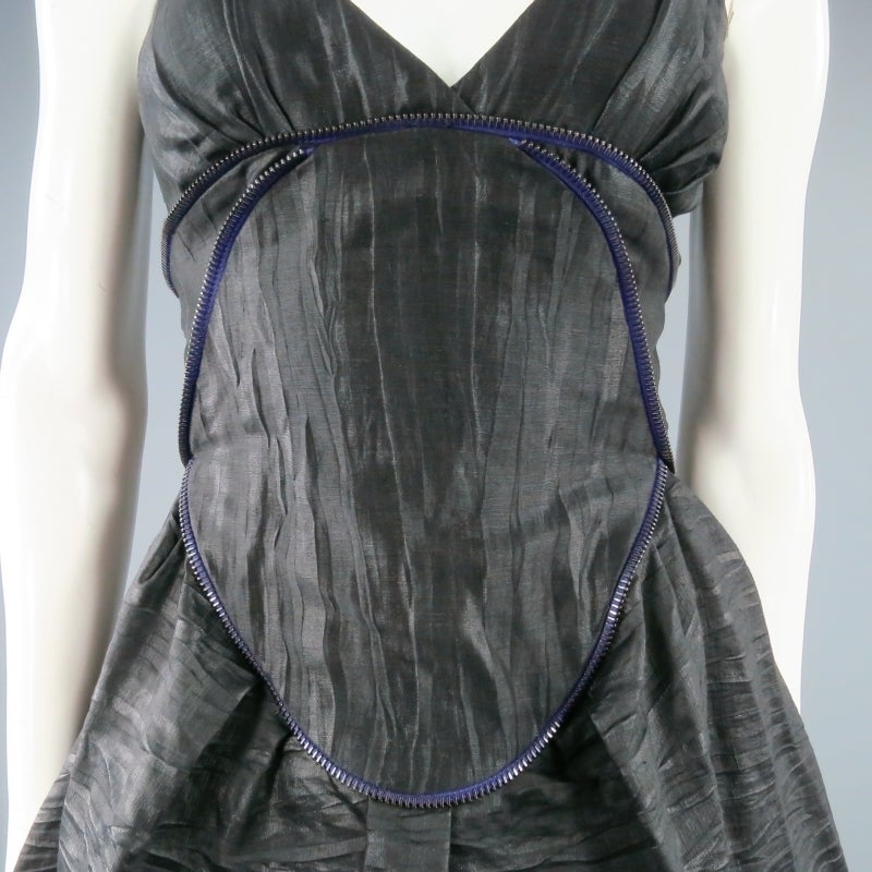 COSA NOSTRA Size M Black Textured Silk Blend 2 PC Zip Dress Jacket Set ...