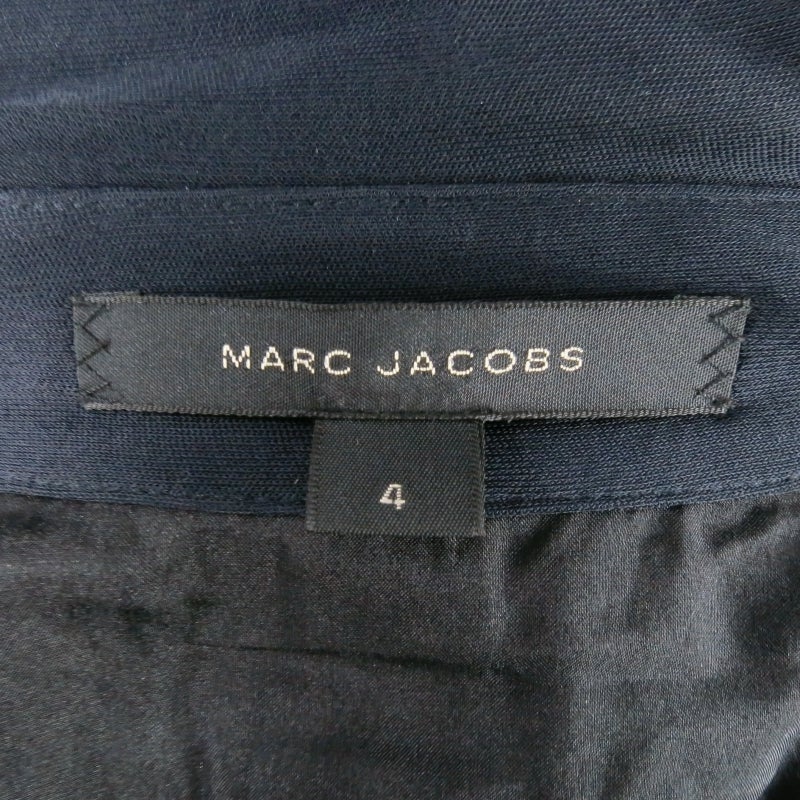 MARC JACOBS Size 4 Charcoal Collar Pleated Shirt Dress FW 2007 3