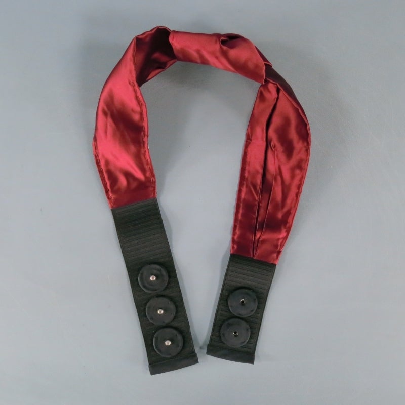 PRADA Burgundy Silk Knotted Sash Belt SS2007 In Excellent Condition In San Francisco, CA