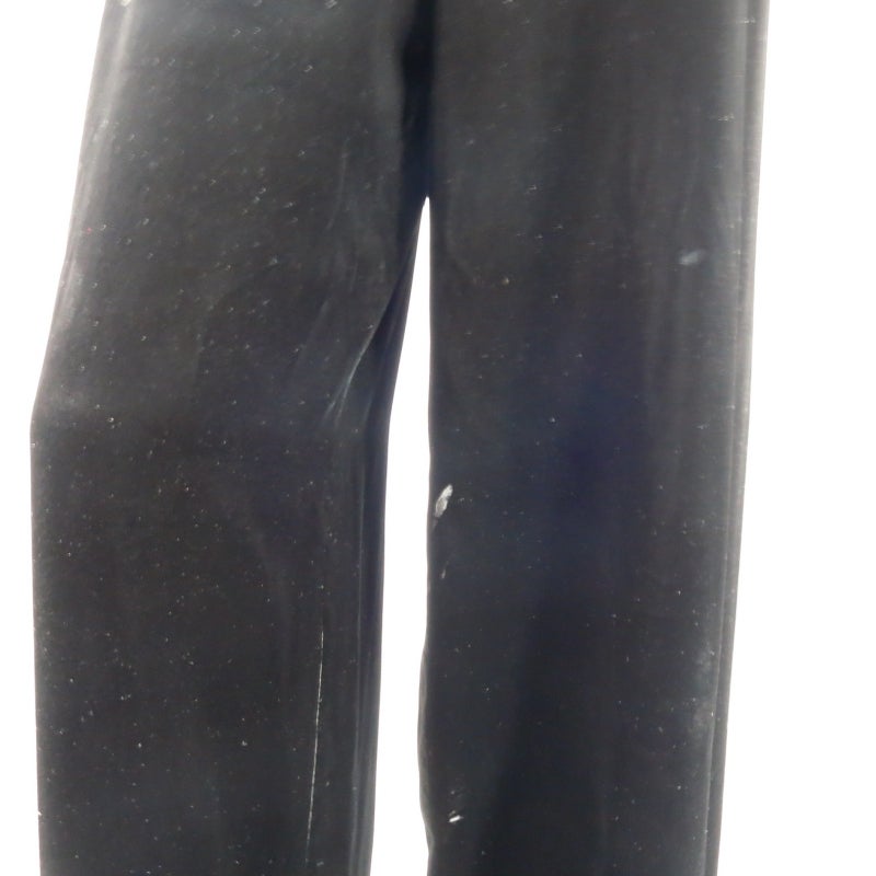 Vintage CHANEL Size 6 Black Silk Velvet Wide Leg Gold Button Sailor Pants 1