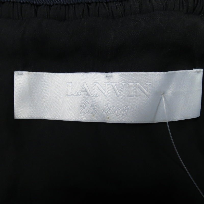 LANVIN Size 6 Gray Sleeveless Pleated Bell Dress 3