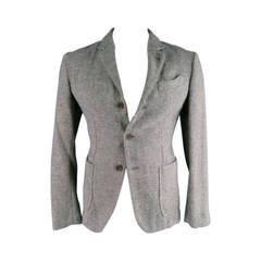 -New w/ Tags- 45rpm 40 Gray Textured Wool Tweed Sport Coat Jacket