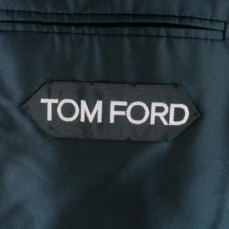 TOM FORD 44 R Navy Blue Woven Textured Print Sport Coat Dinner Tuxedo Jacket 2