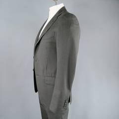 TOM FORD 38 Regular Charcoal Pinstripe Wool Notch Lapel Suit