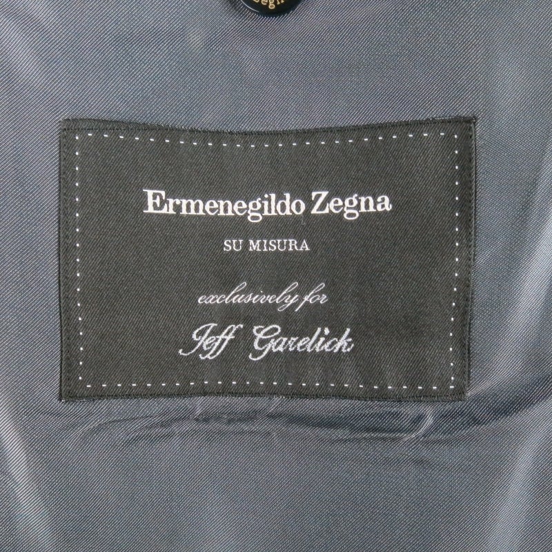 ERMENEGILDO ZEGNA 40 Charcoal Wool Double Breasted Peak Lapel 3 Pocket Suit 5