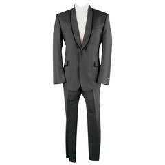 PAUL SMITH Men's 44 Regular Black Wool Velvet Trim 38 36 Shawl Collar Tuxedo