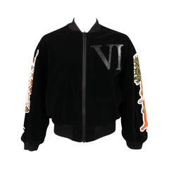 KTZ 42 Black Viscose Blend Adam & Eve Patch Jacket