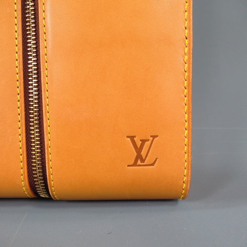 LOUIS VUITTON Natural Leather PORTE-BOUTEILLES Wine Bottle Bag at 1stdibs