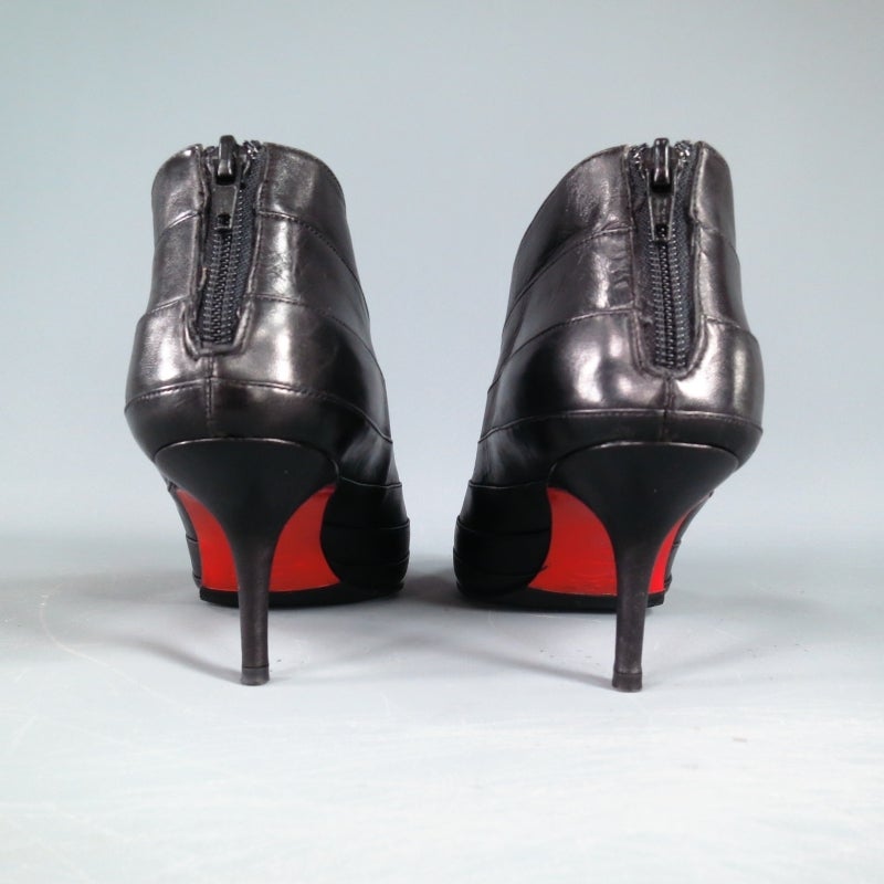christian louboutin leather pointed-toe booties, knock off louis vuitton shoes