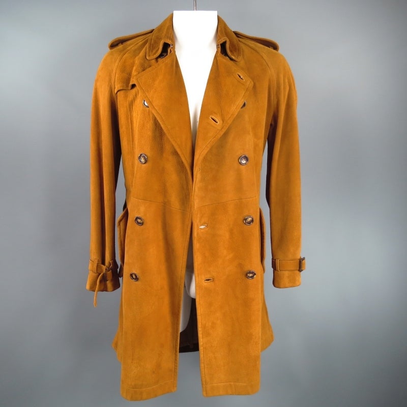 mens orange trench coat