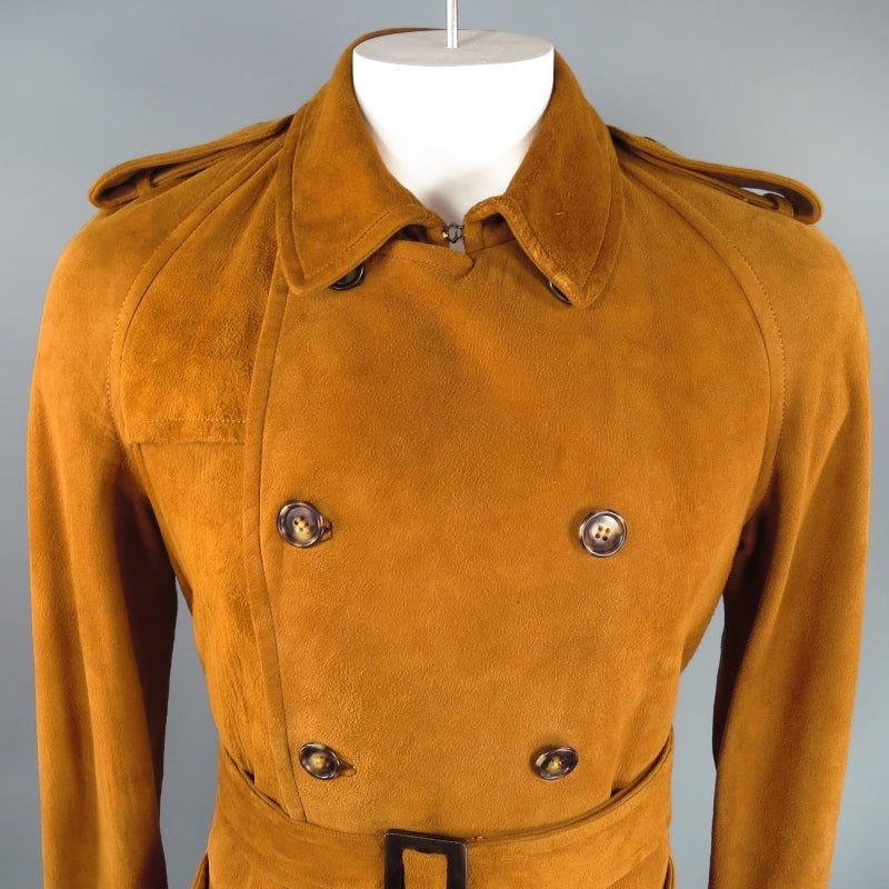 mens suede trench coat