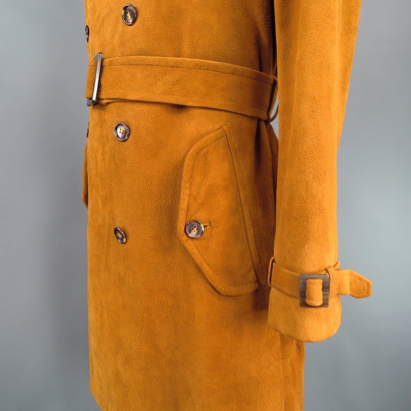 suede trench coat mens