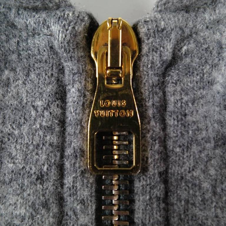 Louis Vuitton Monogram Embossed Zip-Up Jacket