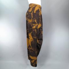 GUCCI by TOM FORD Herren 32 Olive & Schwarzer Druck Cargo Wide Leg Frühjahr 2001 Hose