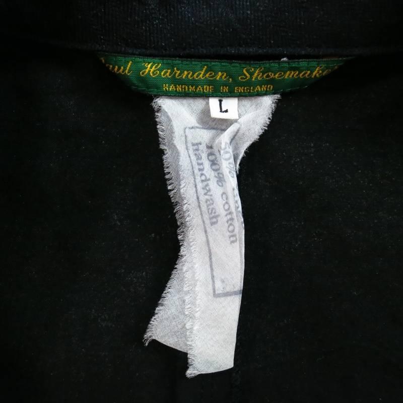 PAUL HARNDEN 42 Navy Textured Wool / Linen Peak Lapel Sport Coat Jacket 3