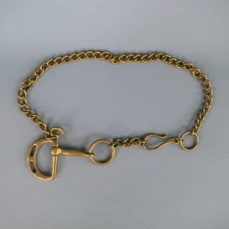 RALPH LAUREN Collection Equestrian Gold Tone Brass Horsebit  display picture 1