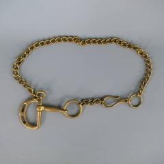 Ralph Lauren Collectional Cintura equestre con morsetto in ottone e toni dorati