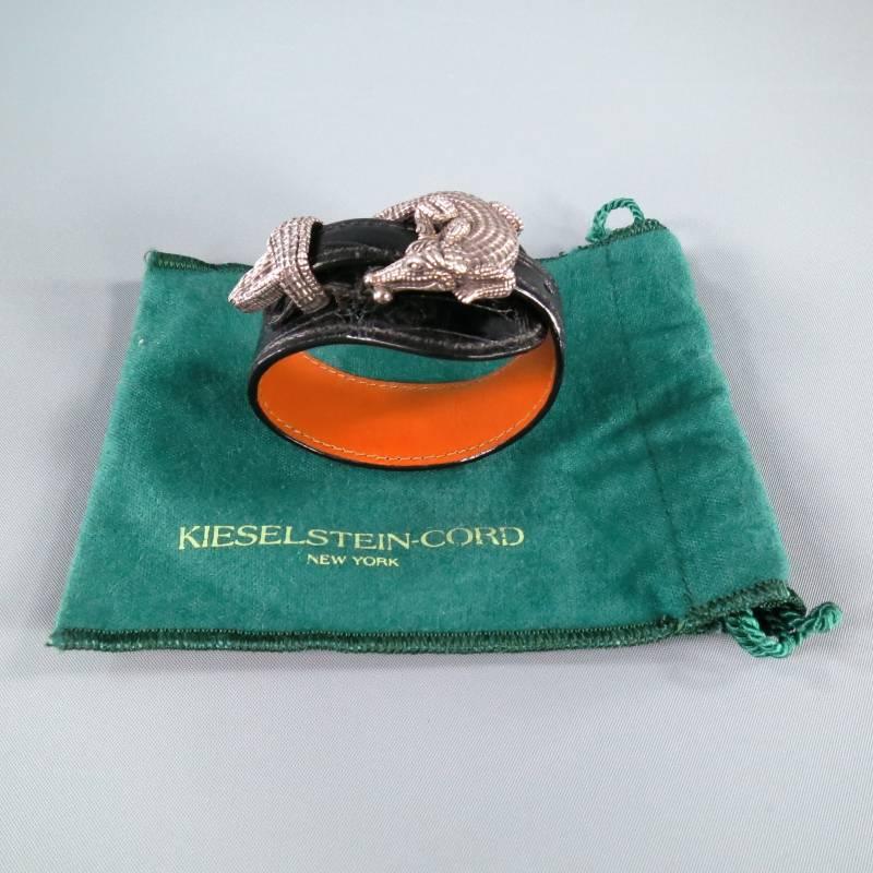 KIESELSTEIN-CORD Sterling Silver .925 Alligator Buckle Bracelet 2