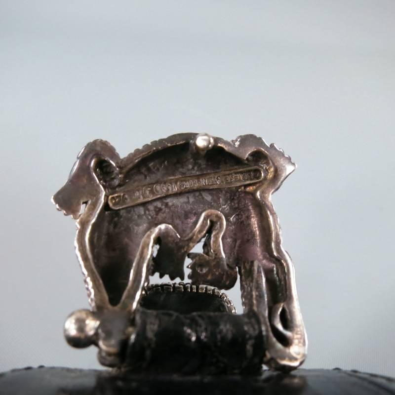 KIESELSTEIN-CORD Sterling Silver .925 Alligator Buckle Bracelet 1