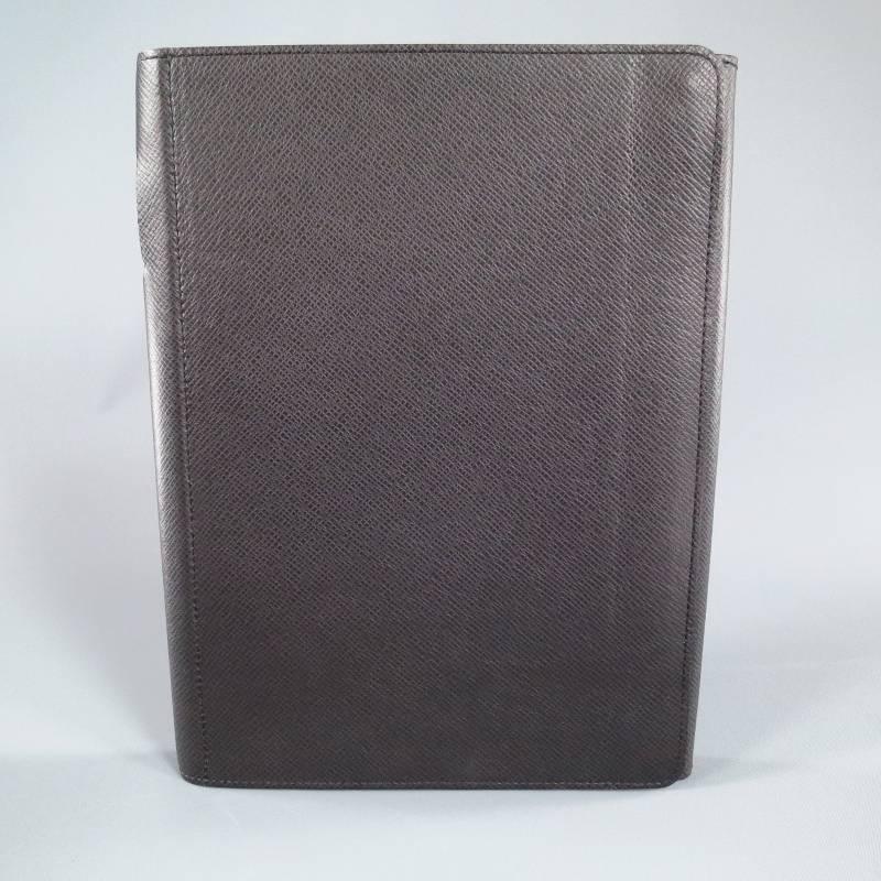 LOUIS VUITTON Black Taiga Leather iPad Case 2
