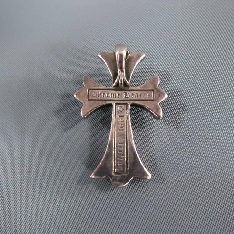 CHROME HEARTS Sterling Silver Engraved Cross Pendant at 1stdibs