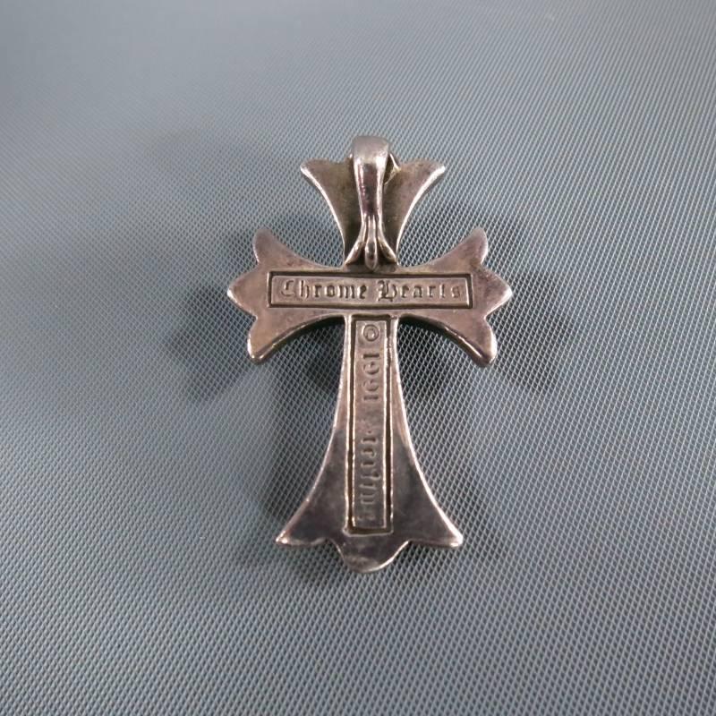 CHROME HEARTS Sterling Silver Engraved Cross Pendant at 1stDibs 