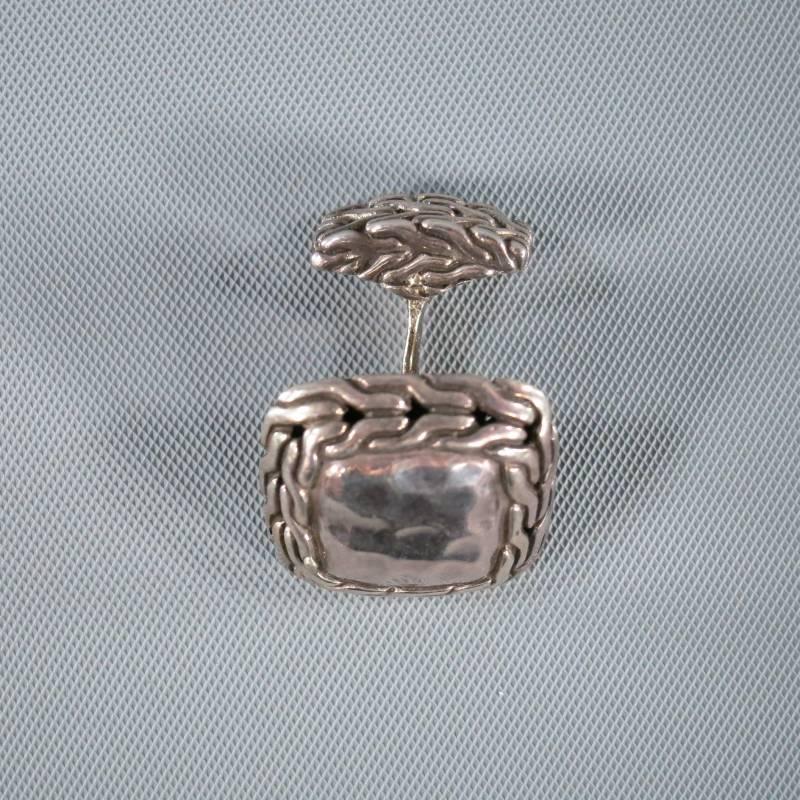 JOHN HARDY Sterling Silver .925 Square Cuff Links 1