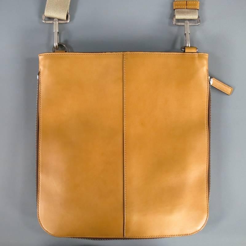 Women's or Men's YVES SAINT LAURENT Tan Leather Messanger Shoulder Bag