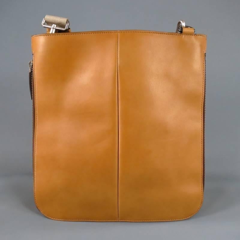 YVES SAINT LAURENT Tan Leather Messanger Shoulder Bag 5