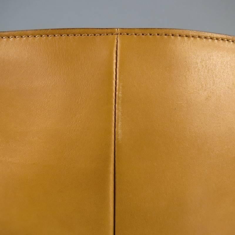 YVES SAINT LAURENT Tan Leather Messanger Shoulder Bag 2
