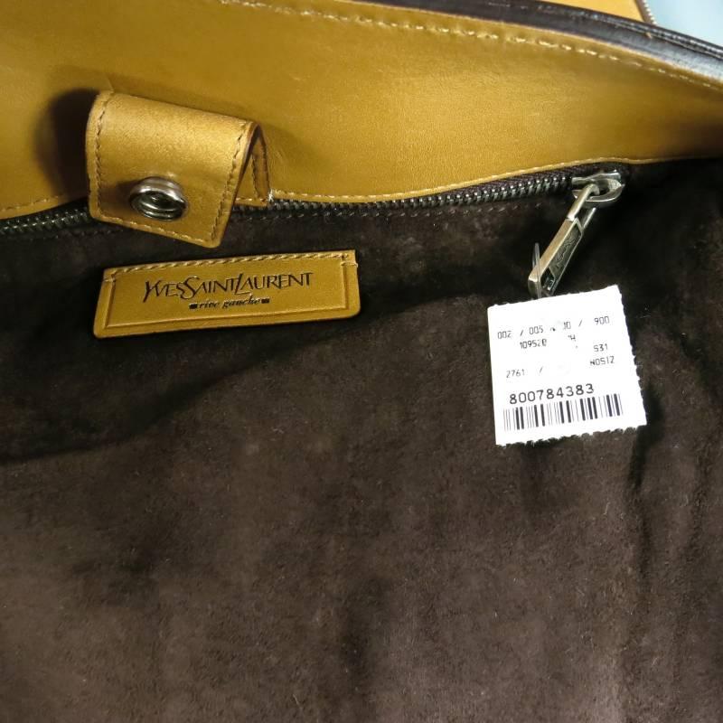 YVES SAINT LAURENT Tan Leather Messanger Shoulder Bag 3