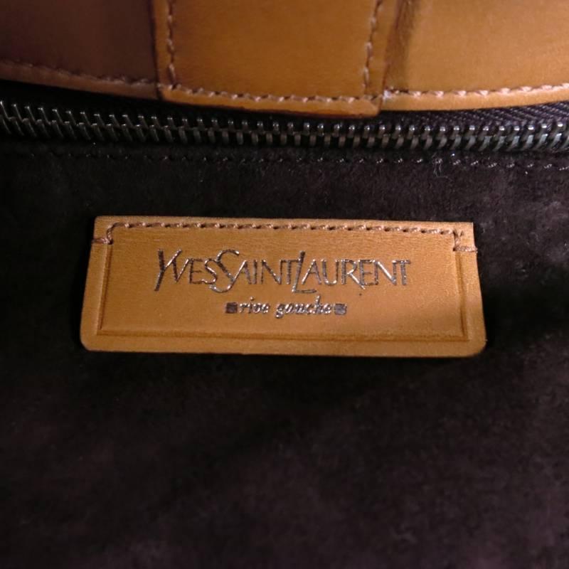 YVES SAINT LAURENT Tan Leather Messanger Shoulder Bag 4