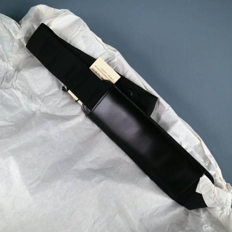 DUNHILL Black Leather Brand New Deadstock Vintage Shoulder Strap