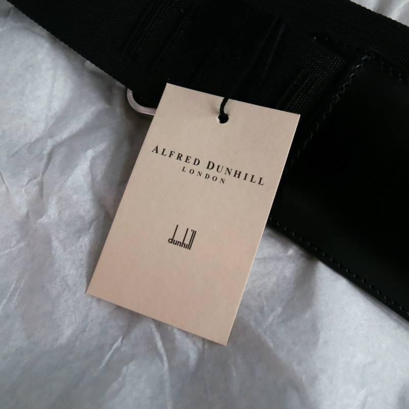 DUNHILL Black Leather Brand New Deadstock Vintage Shoulder Strap Briefcase 1