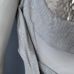 VIVIENNE WESTWOOD Red Label Size 6 Silver Brocade Sequin Bustier Cocktail Dress